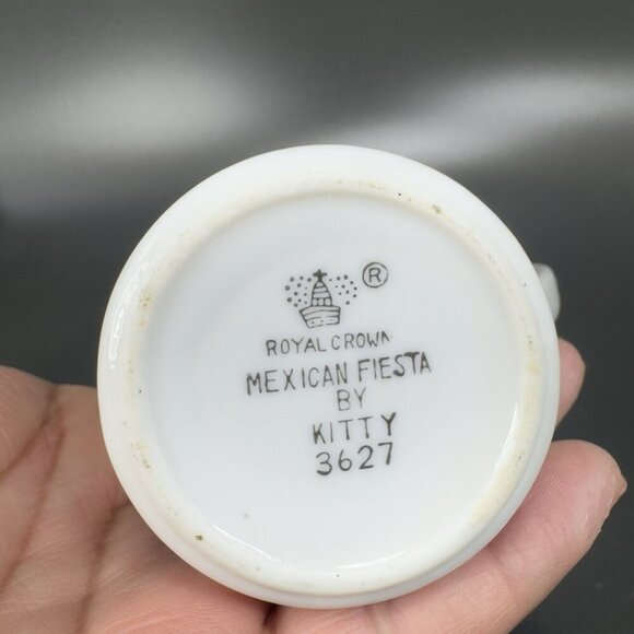 Vintage Royal Crown Mexican Fiesta By Kitty Small Porcelain Pitcher Creamer VTG - Picture 2 of 8